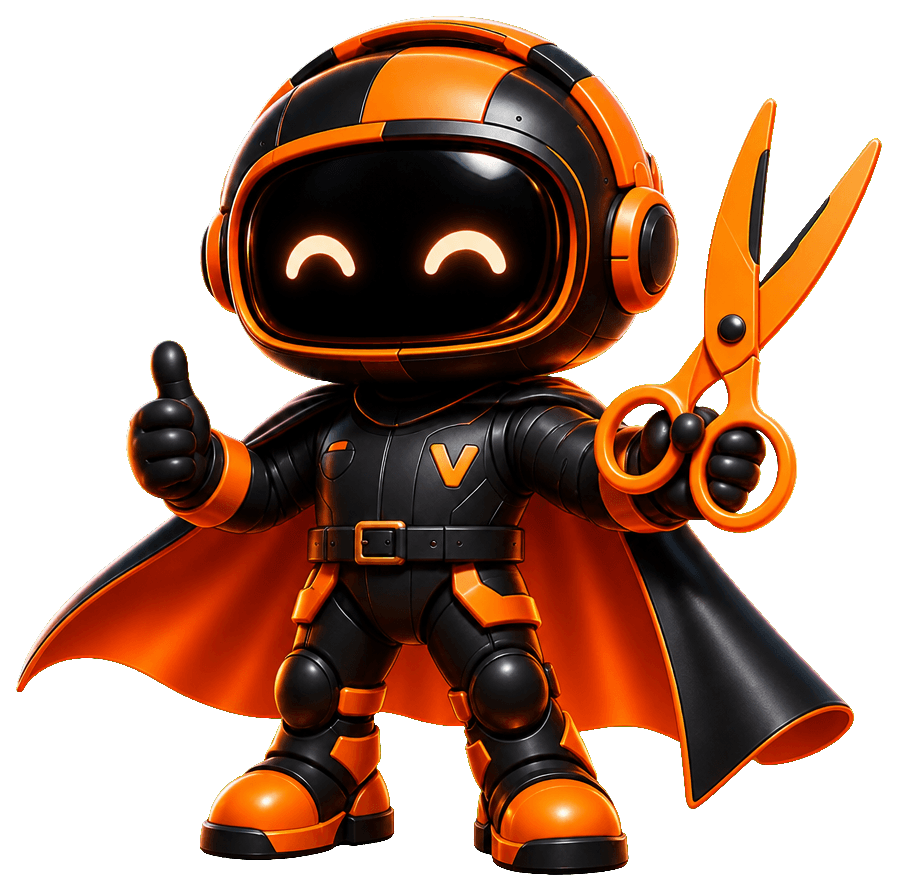 VedPilot mascot in hero editing pose
